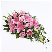 Large Rose and Lily Spray - Pink